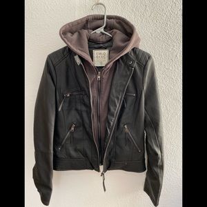 Cielo Basic faux leather bomber jacket